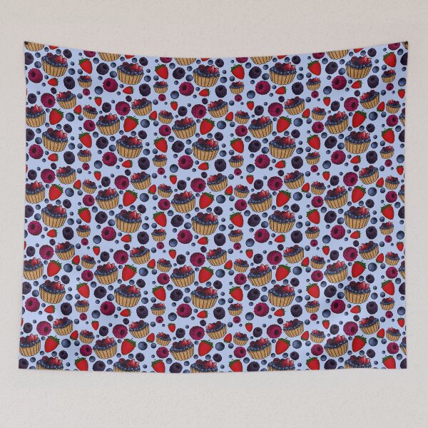 Item preview, Berry Sweet Tart Pattern (Light Blue) designed and sold by honeybeepaper.