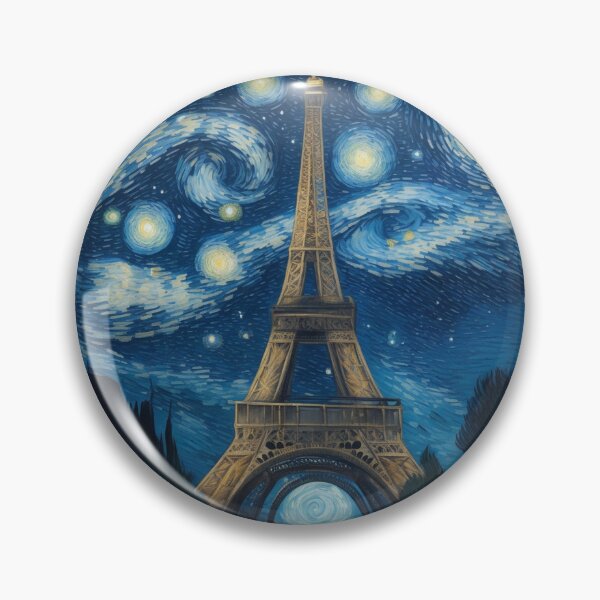 Item preview, Starry night in Paris Van Gogh Starry Night Eiffel Tower designed and sold by Vangoholic.