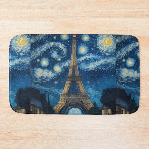 Item preview, Starry night in Paris Van Gogh Starry Night Eiffel Tower designed and sold by Vangoholic.