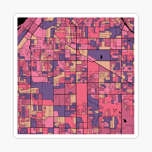 Item preview, Surrey Map Pattern in Purple & Pink designed and sold by PatternMaps.