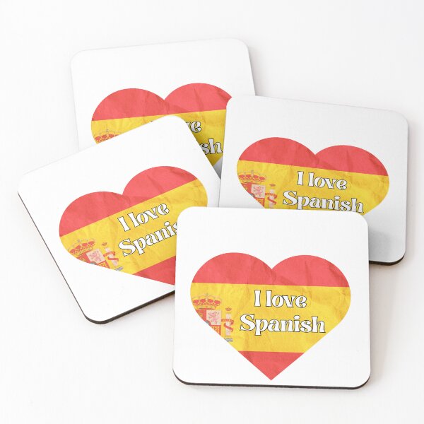 Item preview, i love spanish, corazon con bandera de españa designed and sold by language-des.