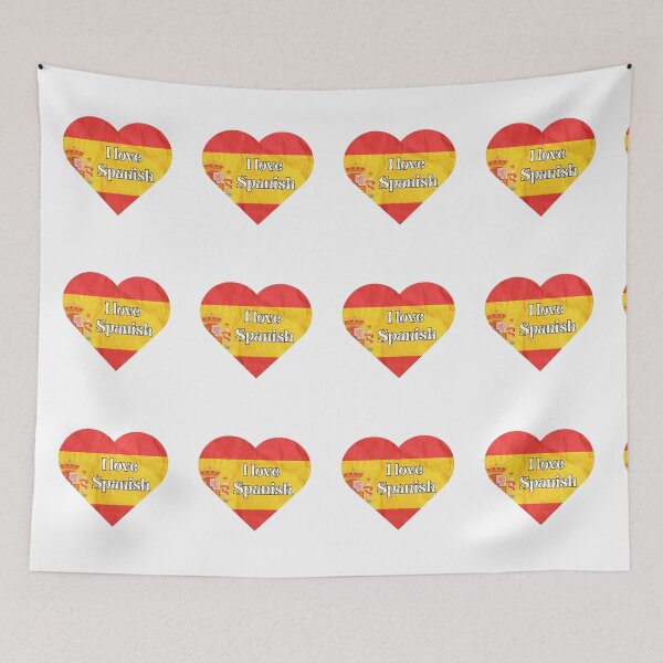 Item preview, i love spanish, heart with spanish flag designed and sold by language-des.