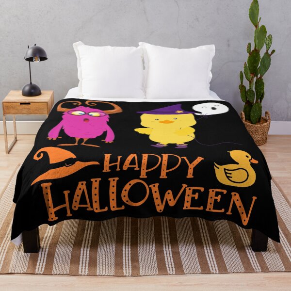 Item preview, Witch Duck and Pink Monster - Happy Halloween designed and sold by DavidsDucks.