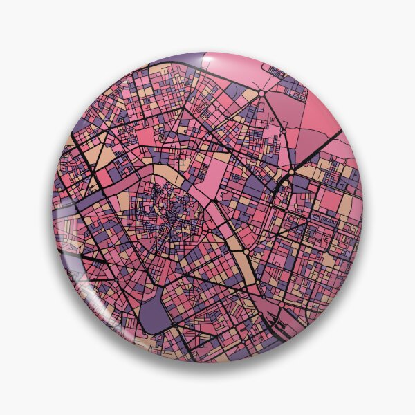 Item preview, Patrón de mapa de Valencia en morado y rosa designed and sold by PatternMaps.