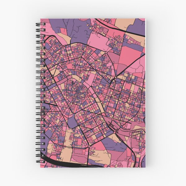 Item preview, Valencia Map Pattern in Purple & Pink designed and sold by PatternMaps.