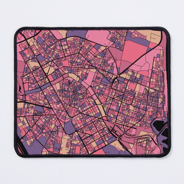 Item preview, Valencia Map Pattern in Purple & Pink designed and sold by PatternMaps.