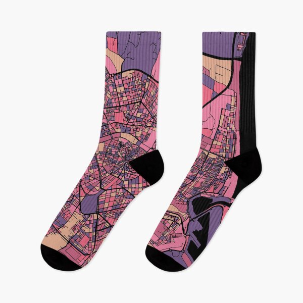 Item preview, Valencia Map Pattern in Purple & Pink designed and sold by PatternMaps.