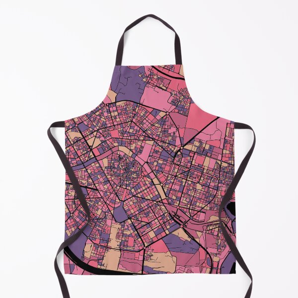 Item preview, Valencia Map Pattern in Purple & Pink designed and sold by PatternMaps.