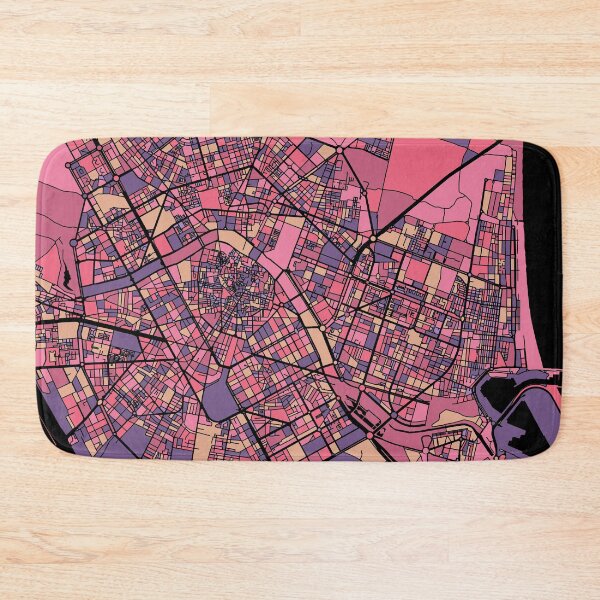 Item preview, Valencia Map Pattern in Purple & Pink designed and sold by PatternMaps.