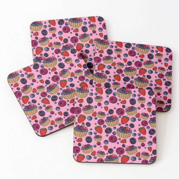 Item preview, Berry Sweet Tart Pattern (Light Pink) designed and sold by honeybeepaper.