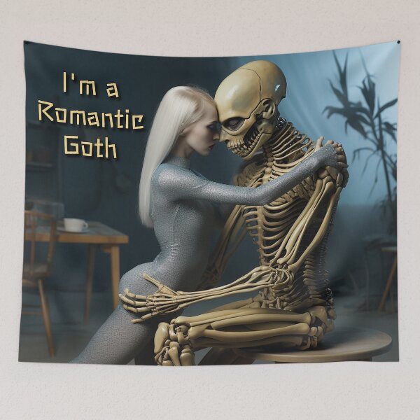 Item preview, Romantic GOTH DANCING WITH A SKELETON  designed and sold by MichaAI.