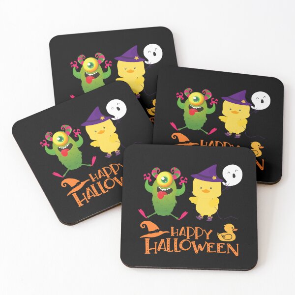 Item preview, Witch Duck and Green Monster - Happy Halloween designed and sold by DavidsDucks.