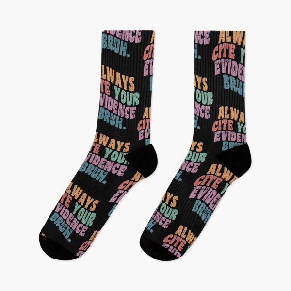 Item preview, Always Cite Your Evidence Bruh Funny Retro Vintage designed and sold by DesignMacy.