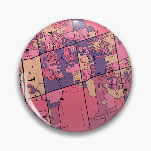 Item preview, Vaughan Map Pattern in Purple & Pink designed and sold by PatternMaps.