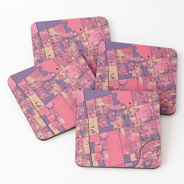 Item preview, Vaughan Map Pattern in Purple & Pink designed and sold by PatternMaps.
