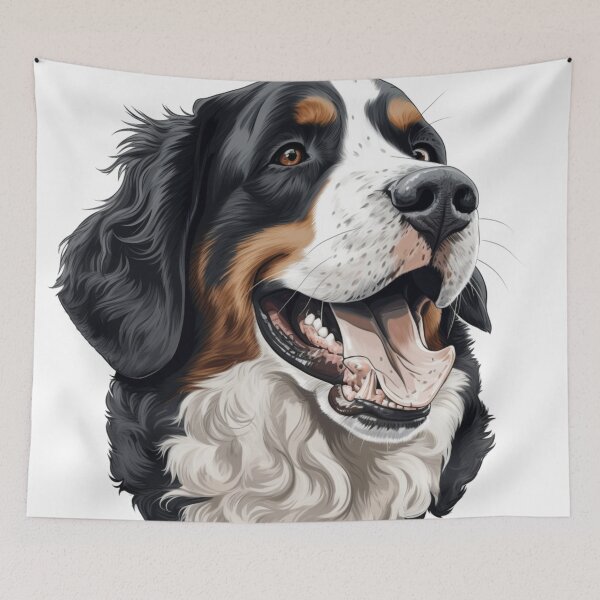 Item preview, Bernese Mountain Dog Illustration  designed and sold by Brontox.