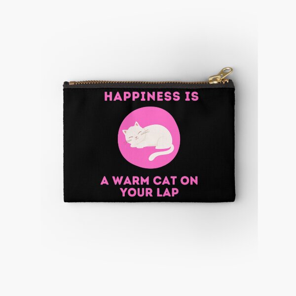 Item preview, Happiness Is A Warm Cat On Your Lap - Cat, Kittens, Happy, Positivity Quotes and Jokes designed and sold by ethanzakicab.