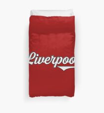 Liverpool City England - Vintage Sports Typography Duvet Cover