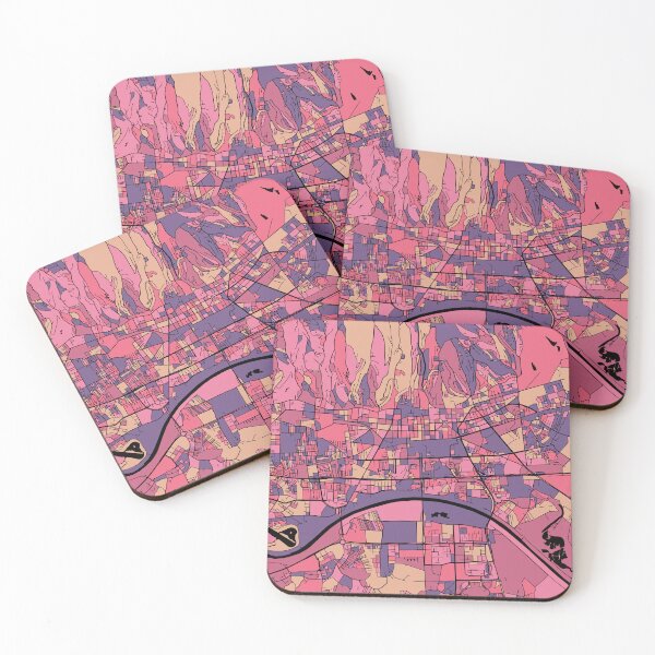 Item preview, Zagreb Map Pattern in Purple & Pink designed and sold by PatternMaps.