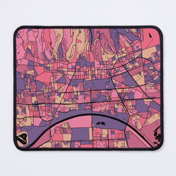 Item preview, Zagreb Map Pattern in Purple & Pink designed and sold by PatternMaps.