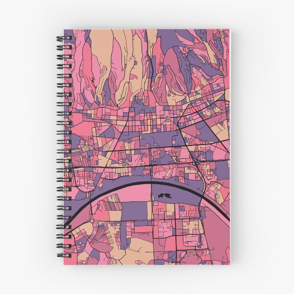 Item preview, Zagreb Map Pattern in Purple & Pink designed and sold by PatternMaps.