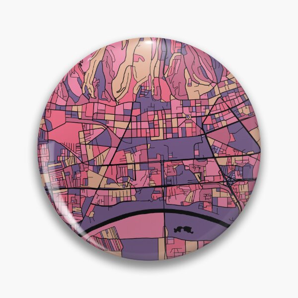 Item preview, Zagreb Map Pattern in Purple & Pink designed and sold by PatternMaps.