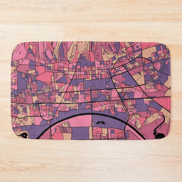 Item preview, Zagreb Map Pattern in Purple & Pink designed and sold by PatternMaps.