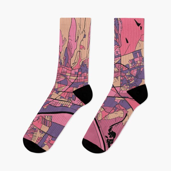 Item preview, Zagreb Map Pattern in Purple & Pink designed and sold by PatternMaps.
