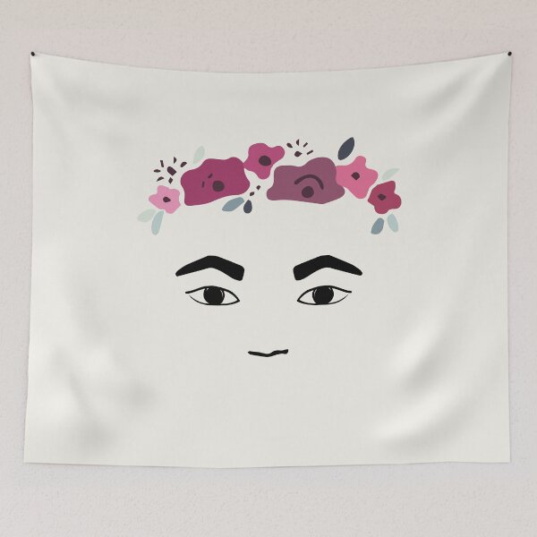 Item preview, Frida with flowers designed and sold by ElisaGabi.