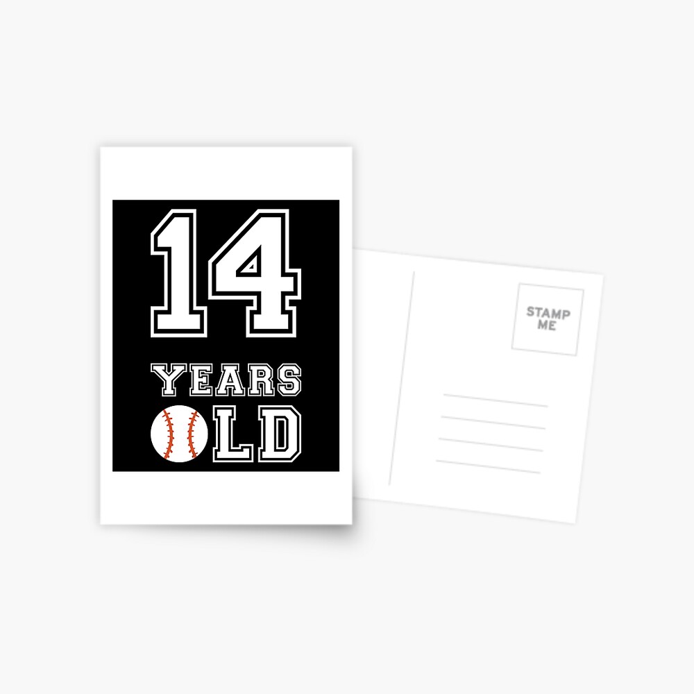 14 Years Old Baseball 14th Birthday Gift Postcard