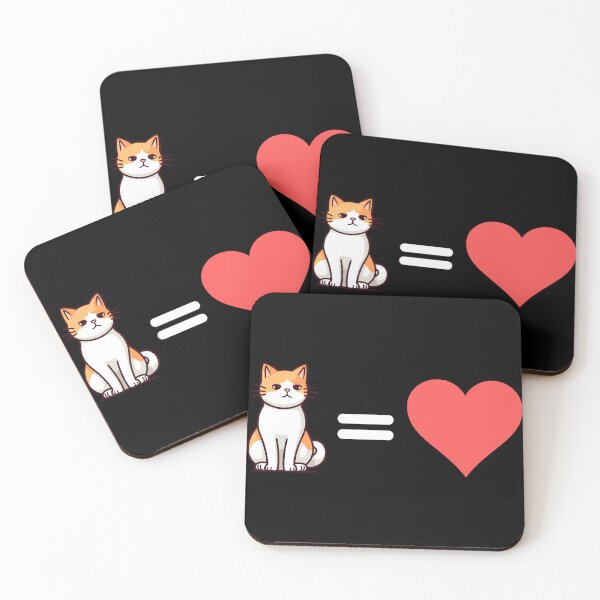 Item preview, Cat Equals Heart - Cat, Kittens, Happy, Love, Positivity Quotes and Jokes designed and sold by ethanzakicab.