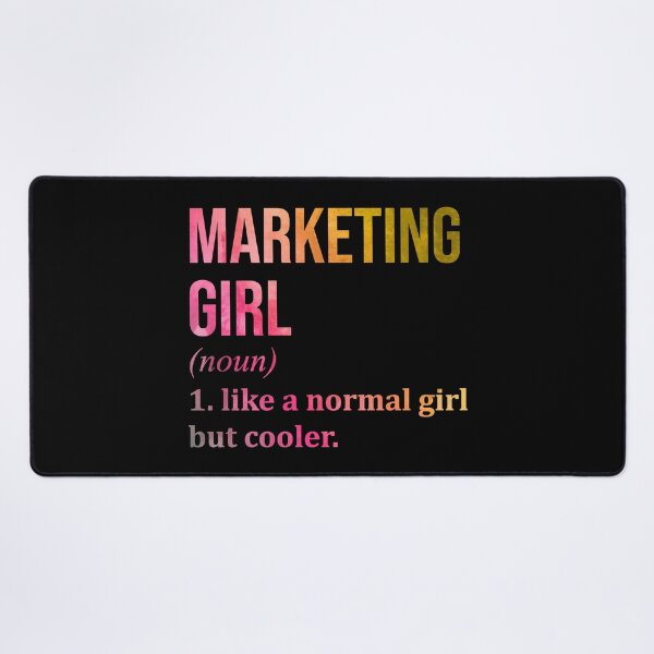 Vista previa del artículo con la obra «Definición de chica de marketing en acuarela», diseñado y vendido por XCIV.