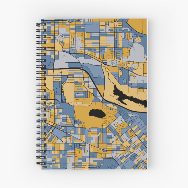 Item preview, Burnaby Map Pattern in Blue & Gold designed and sold by PatternMaps.