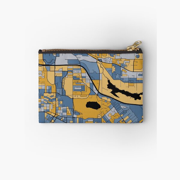 Item preview, Burnaby Map Pattern in Blue & Gold designed and sold by PatternMaps.