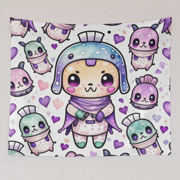 Item preview, Galactic Chibi Pattern designed and sold by Printsalotl.
