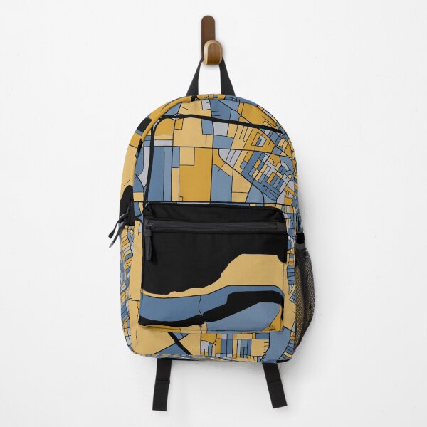 Item preview, Corpus Christi Map Pattern in Blue & Gold designed and sold by PatternMaps.