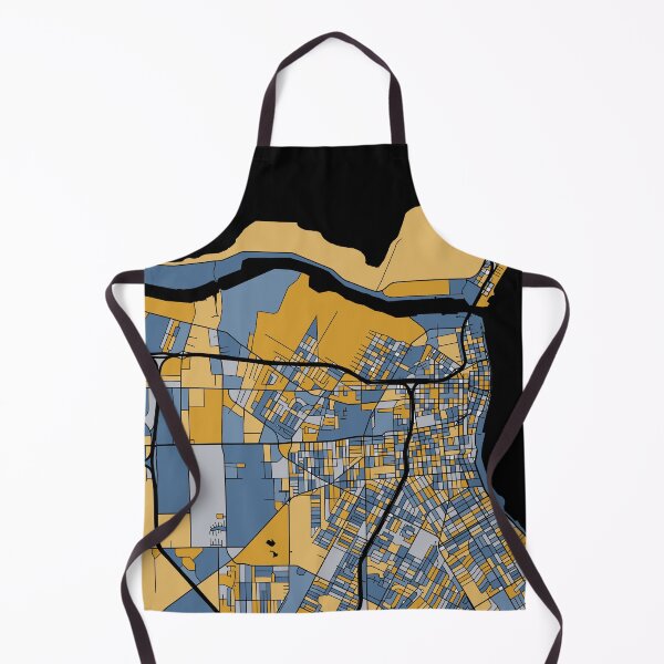 Item preview, Corpus Christi Map Pattern in Blue & Gold designed and sold by PatternMaps.