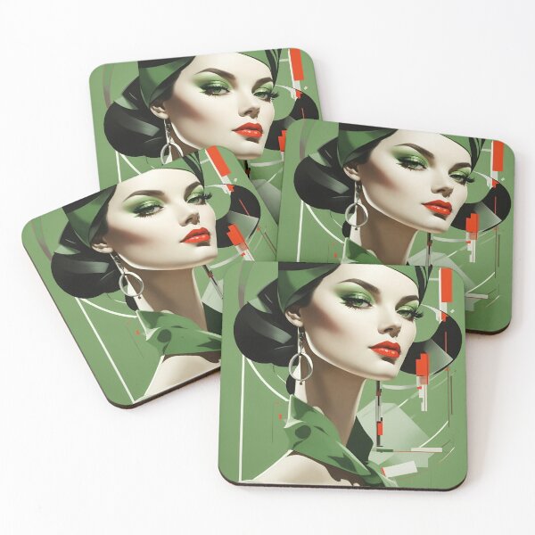 Item preview, Elegant lady in Bauhaus style: art print, art shirt, Metropolis designed and sold by VonRauenfeld.