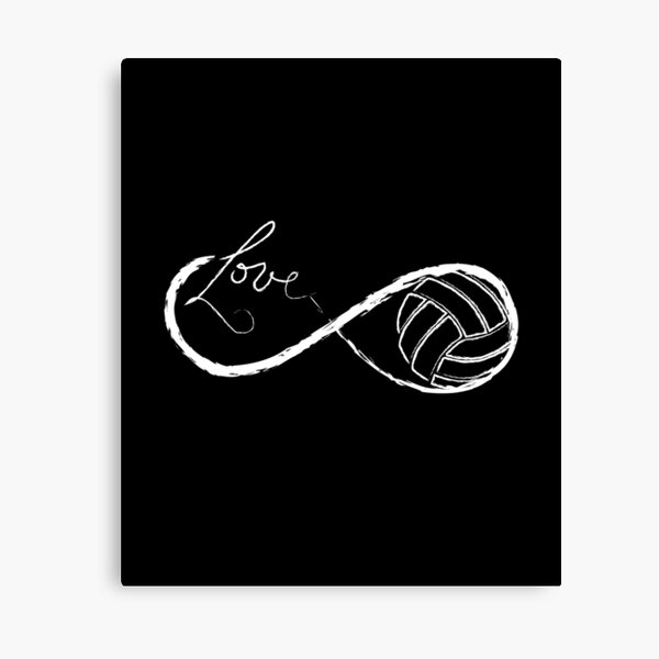 Volleyball Love Infinity Canvas Print