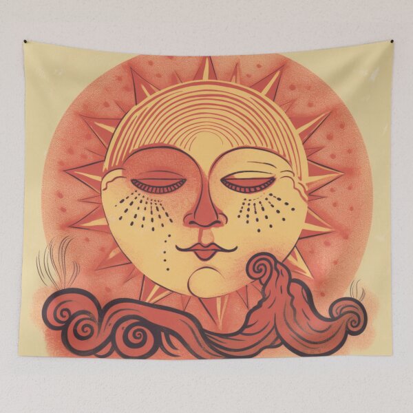 Item preview, Retro sun illustration designed and sold by bigmoments.
