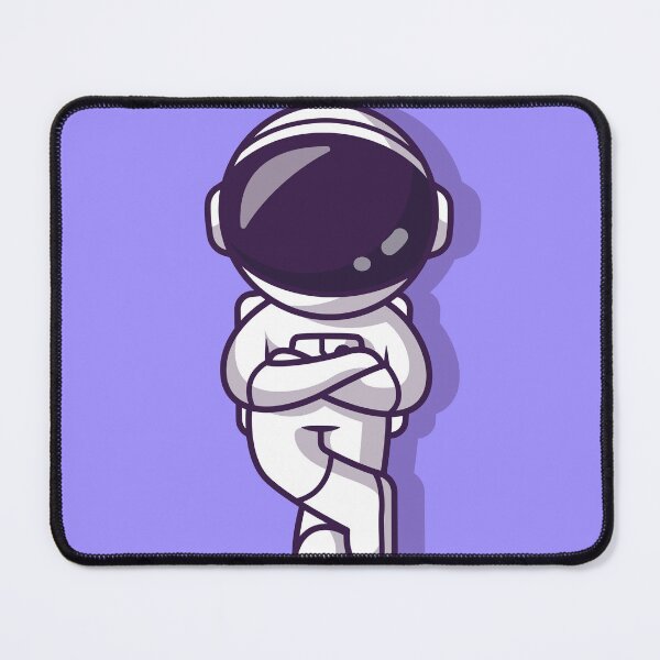 Item preview, Cosmic Contemplation: Cute Astronaut Standing with Folding Hands Cartoon Vector Icon Illustration designed and sold by hjian8219.