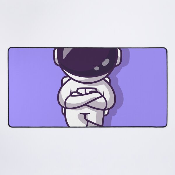 Item preview, Cosmic Contemplation: Cute Astronaut Standing with Folding Hands Cartoon Vector Icon Illustration designed and sold by hjian8219.