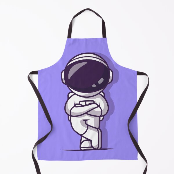 Item preview, Cosmic Contemplation: Cute Astronaut Standing with Folding Hands Cartoon Vector Icon Illustration designed and sold by hjian8219.