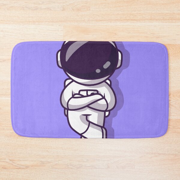 Item preview, Cosmic Contemplation: Cute Astronaut Standing with Folding Hands Cartoon Vector Icon Illustration designed and sold by hjian8219.