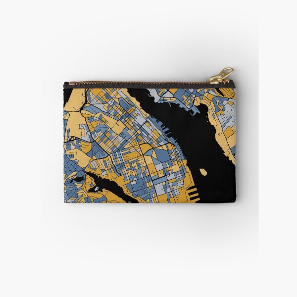 Item preview, Halifax Map Pattern in Blue & Gold designed and sold by PatternMaps.
