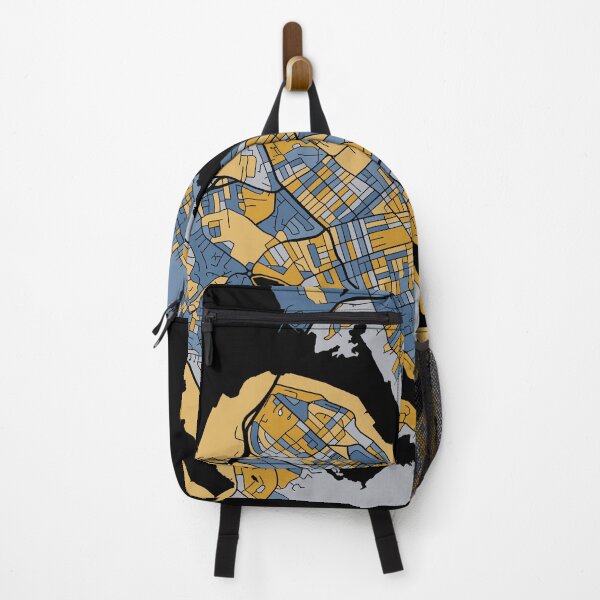 Item preview, Halifax Map Pattern in Blue & Gold designed and sold by PatternMaps.