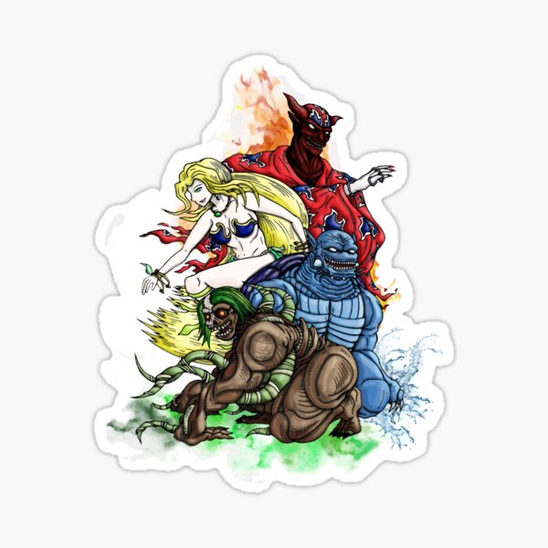 Item preview, The Four Elemental Lords designed and sold by Gaddisgentry.