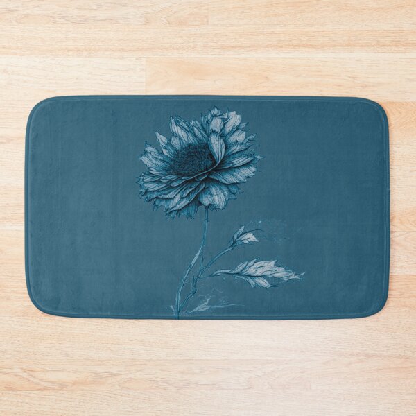 Item preview, Pastel Flower in Blue tint & White Mixed sketch Paint Pattern Design designed and sold by Md Rashid  Hasan.