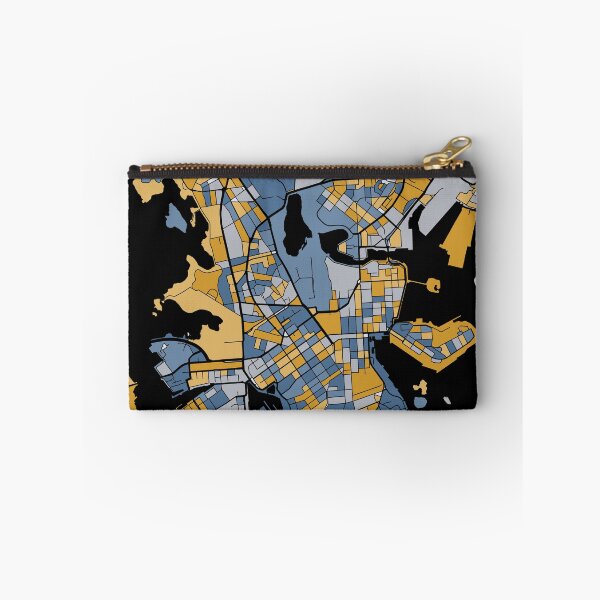 Item preview, Helsinki Map Pattern in Blue & Gold designed and sold by PatternMaps.
