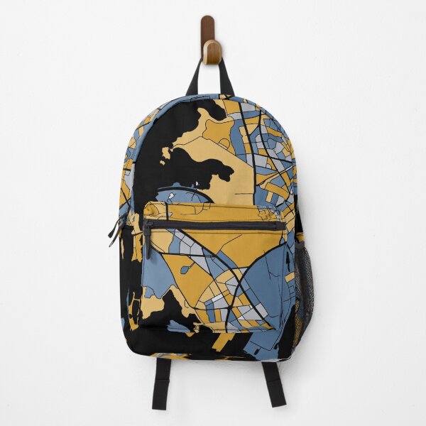 Item preview, Helsinki Map Pattern in Blue & Gold designed and sold by PatternMaps.